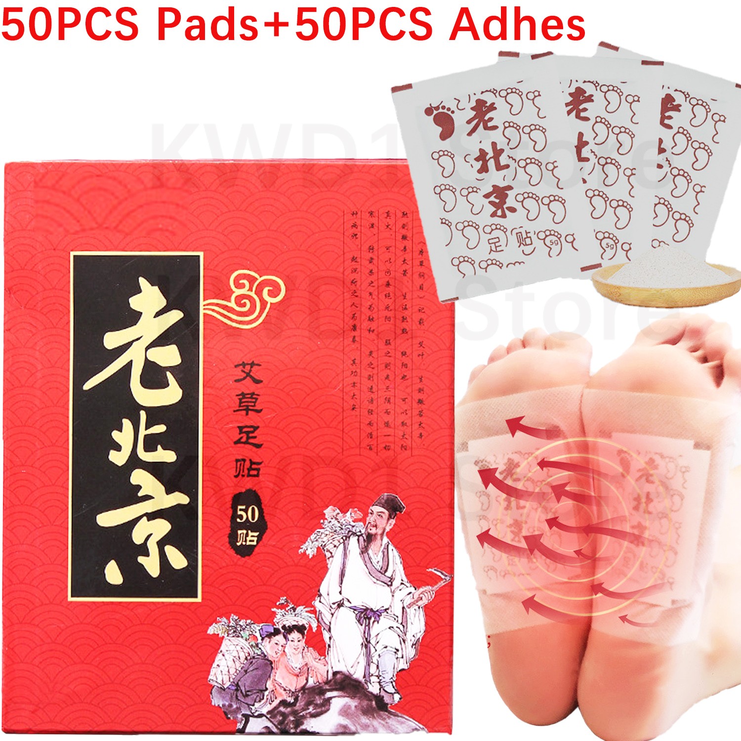 Detox Foot Patch - 50 Stuks Pads + 50 Stuks