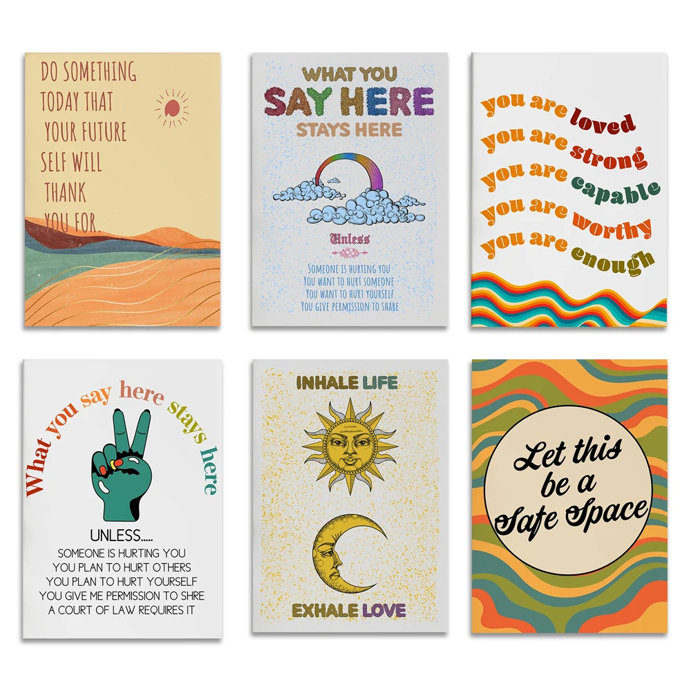 Health Wellness Poster - Zelfzorg Mentale Gezondheid Therapie Posters en