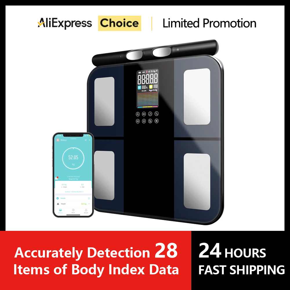 Digital Body Weight Scale - Slimme digitale lichaamsanalyseweegschaal Bio-impedantie lichaamsvet weegschaal