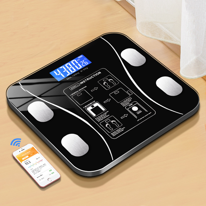 Digital Body Weight Scale - Lichaamsvetweegschaal Slimme draadloze digitale badkamervolgweegschaal Lichaamssamenstellingsanalysator