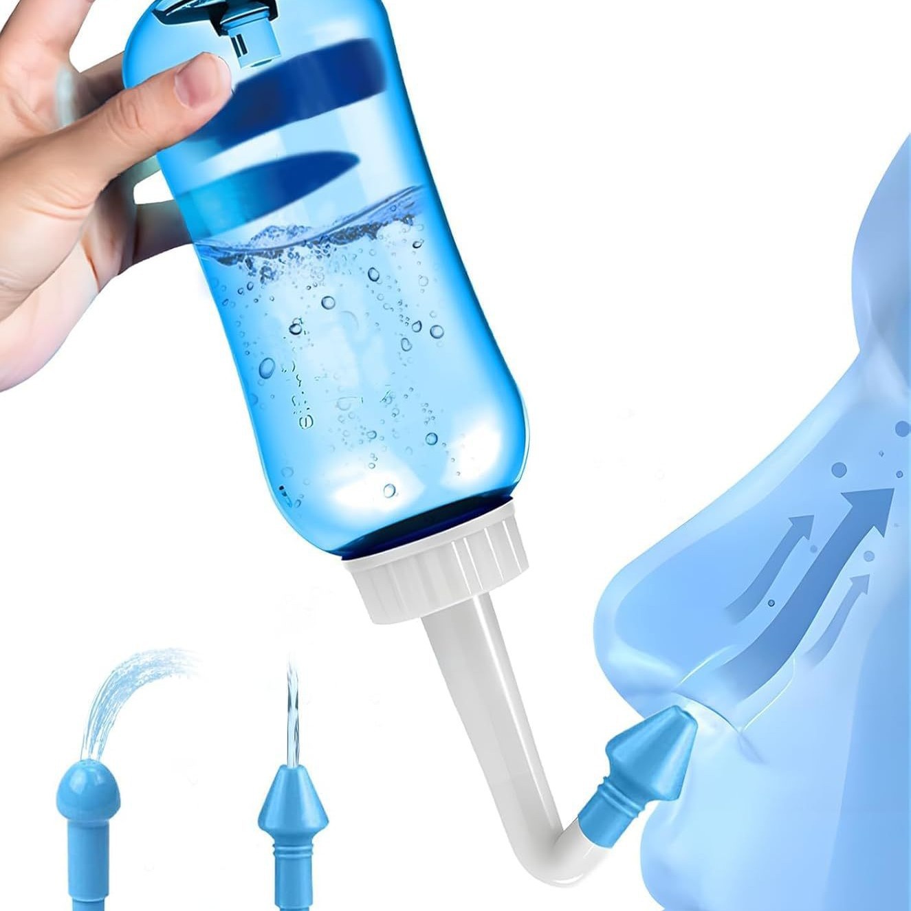 Neti Pot Nasal Rinse - 300/500ML Neuswasreiniger Neusdouche Spoelfles Neusbeschermer Vermijd