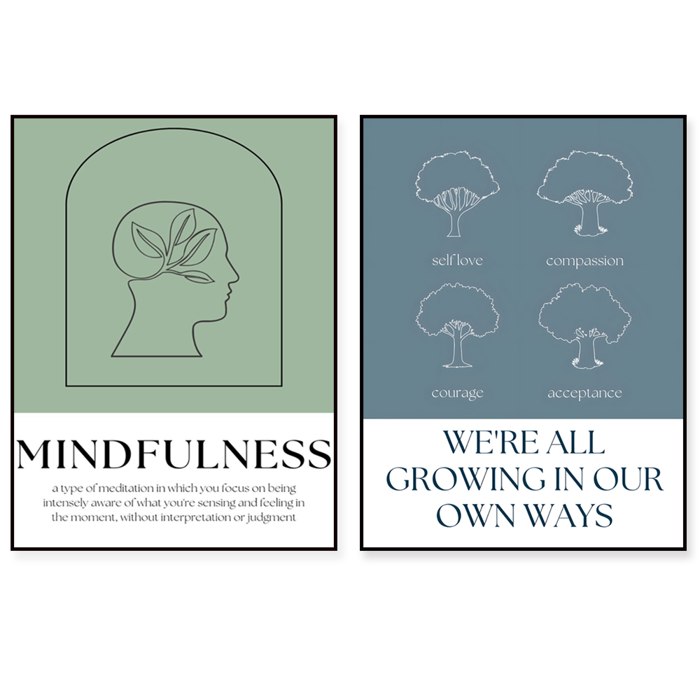 Health Wellness Poster - Mindfulness print, het is een veilige