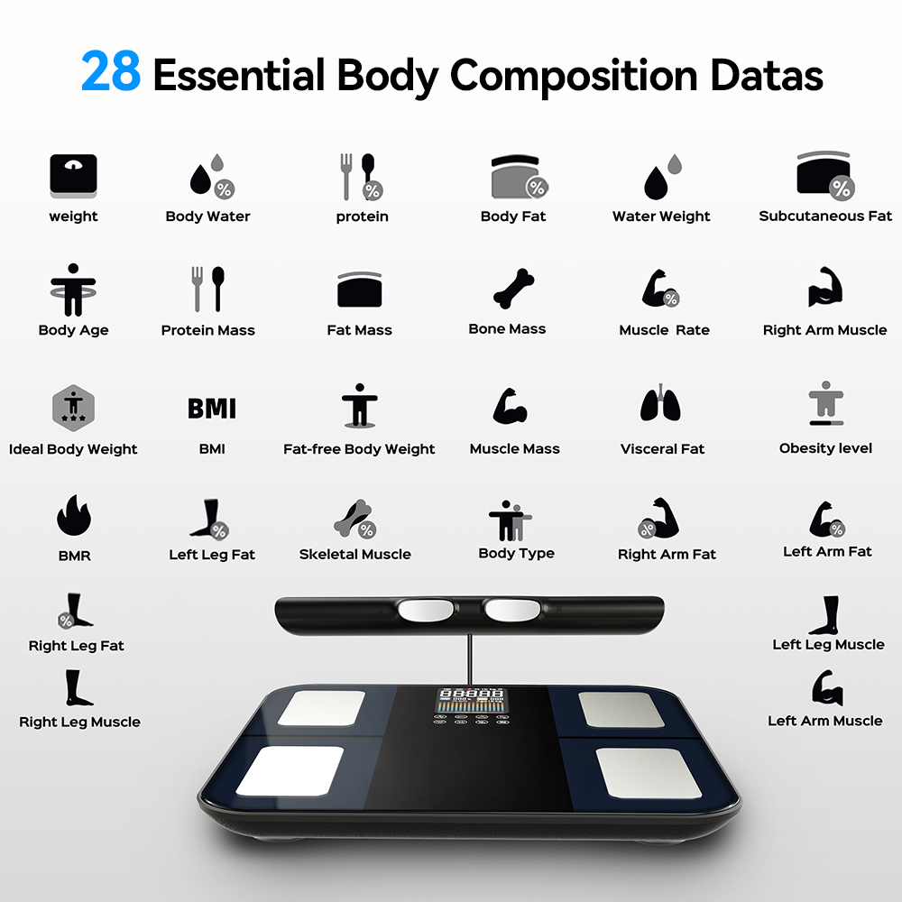 Slimme digitale lichaamsanalys - Digital Body Weight Scale recensie en prijs