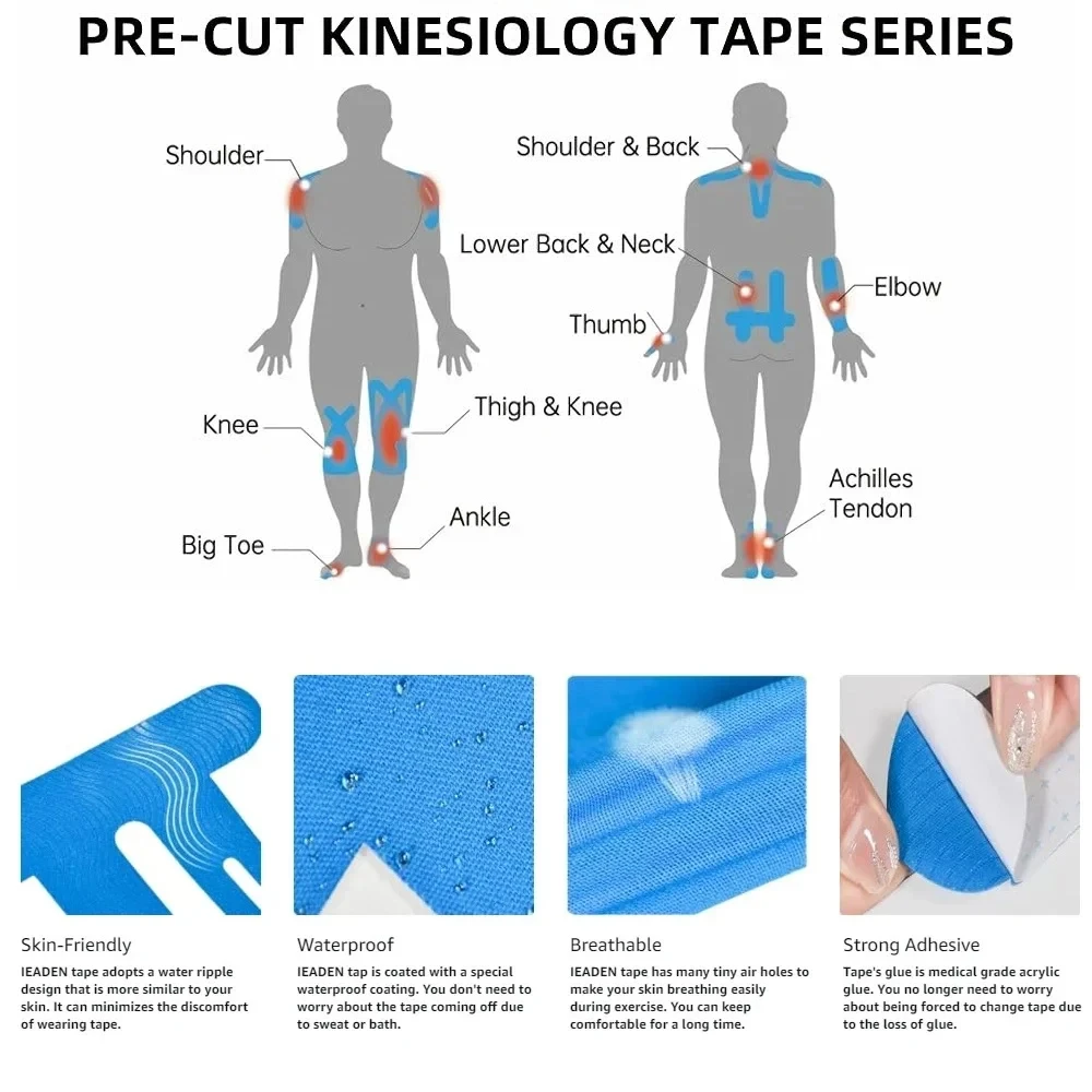 10 STKS Voorgesneden Kinesiolo - Kinesiology Tape Sports recensie en prijs