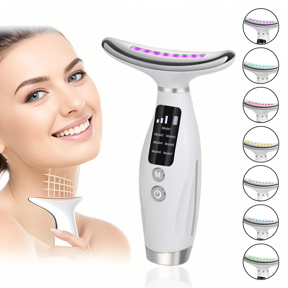 7-kleuren gezichts-nekmassager - Red Light Therapy Device recensie en prijs