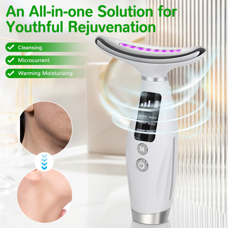 7-kleuren gezichts-nekmassager - Red Light Therapy Device recensie en prijs